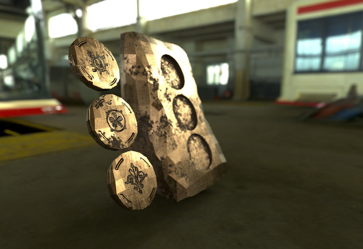 Created some rather shiny coins for an intricate little puzzle I have going on that has a few other components to it. #indiegame #indiegames