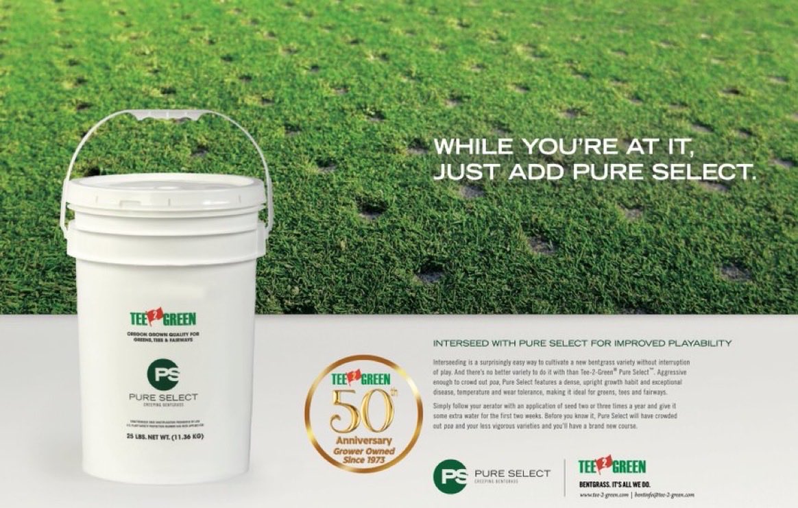 It’s the perfect time to just add seed… Blue Tag Bentgrass from Tee-2-Green