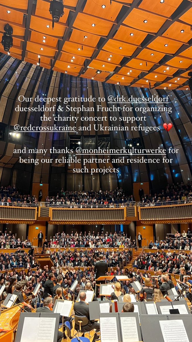 KyivSymphony's tweet photo. We thank to everyone who attended the charity “Concert for human values” on 1st of Oct in Tonhalle (Düsseldorf) to support Ukraine and express solidarity ♥️ 

We felt the real power of Music, which always brings us together, even in the darkest times

@roteskreuz_de @HopeViolin https://t.co/6wteMEXZVm