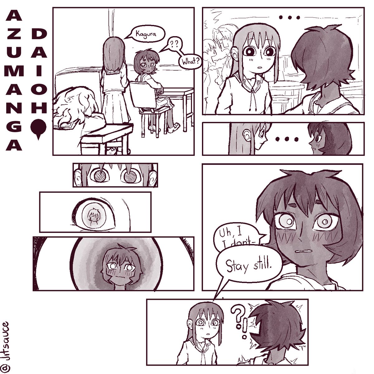 Jitsauce's tweet photo. #azumangadaioh #azumanga 
Osaka wants to test something out (1/3) https://t.co/nY03PU5HAN