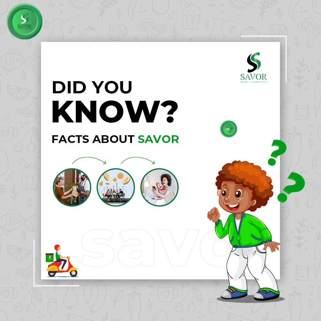 Did you know? 💡

With every meal ordered through Savor, you can earn $SAV tokens! 🍔🥗

These tokens can unlock discounts, exclusive deals, and much more. 🔥

#SAV #CryptoRewards #FoodDeals #TokenEconomy #Blockchain #CryptoCommunity #FoodLovers #Web3 #CryptoEats #BSC #FoodTech