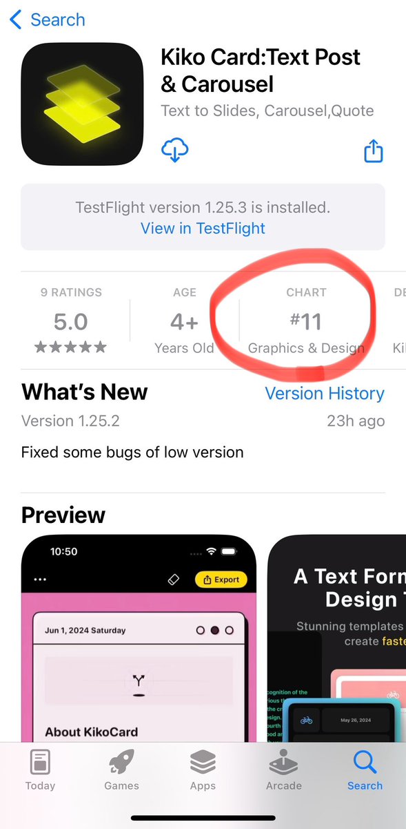 doxiaoyu666's tweet photo. Rank on the 11th of the Graphics & Design category today.
If you enjoy and like #kikocard iOS app, please leave us a comment & review on AppStore!!!
You will make us heading to TOP 10!!!!
#iosapp #ios #iphone #app #designapp #buildinpublic https://t.co/AQlV0Wv0H0