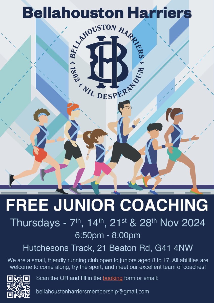 Glasgow Sport (@glasgow_sport) on Twitter photo Are you the next <a href="/joshk97/">Josh Kerr</a>, <a href="/lauramuiruns/">Laura Muir</a> or just want to try running?
We’ve teamed up with <a href="/BellaHarriers/">Bellahouston Harriers</a> & <a href="/PEPASSGlasgow/">PEPASS Glasgow</a> to offer 4 FREE weeks coaching at this great club!
Sign-up 👇
docs.google.com/forms/d/e/1FAI…
<a href="/scotathletics/">scottishathletics</a> <a href="/glasgowath/">Glasgow Athletics Assoication</a> Are you the next <a href="/joshk97/">Josh Kerr</a>, <a href="/lauramuiruns/">Laura Muir</a> or just want to try running?
We’ve teamed up with <a href="/BellaHarriers/">Bellahouston Harriers</a> & <a href="/PEPASSGlasgow/">PEPASS Glasgow</a> to offer 4 FREE weeks coaching at this great club!
Sign-up 👇
docs.google.com/forms/d/e/1FAI…
<a href="/scotathletics/">scottishathletics</a> <a href="/glasgowath/">Glasgow Athletics Assoication</a>