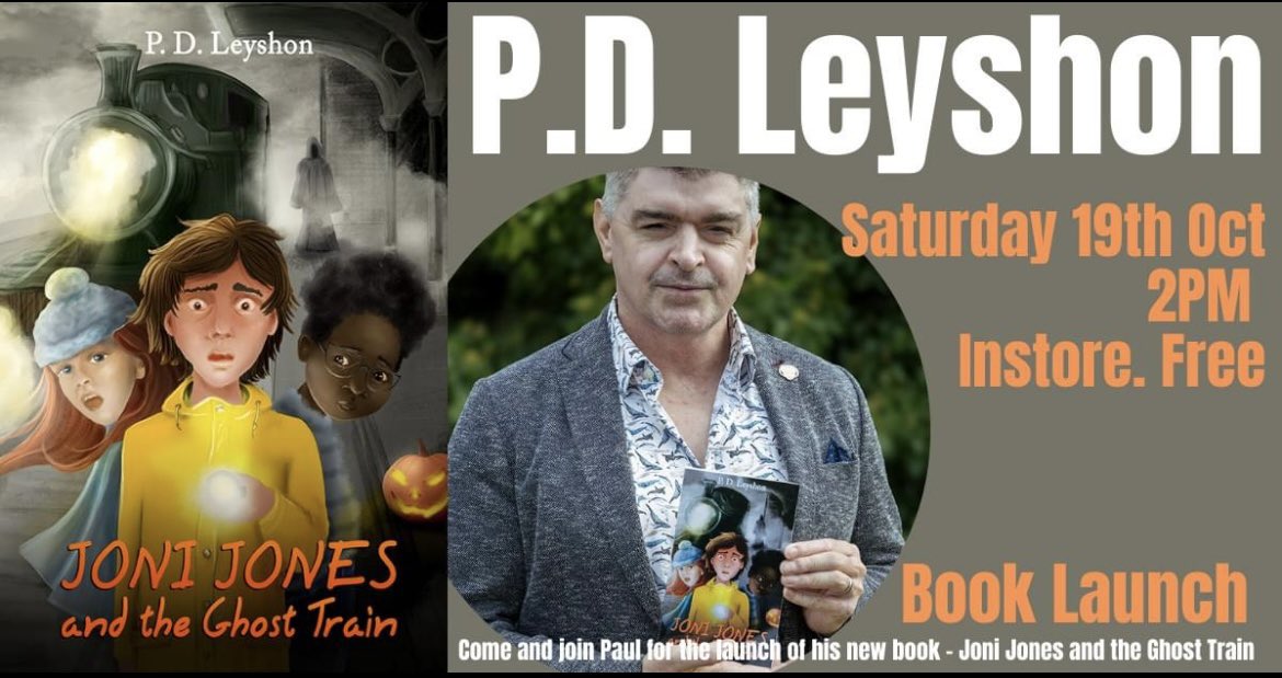 Very proud of my husband <a href="/paulleyshon/">paul leyshon🇺🇦</a> who is launching his first novel next week. Joni Jones and the Ghost Train is perfect for 9-13 year olds who love Harry Potter and Stranger Things.