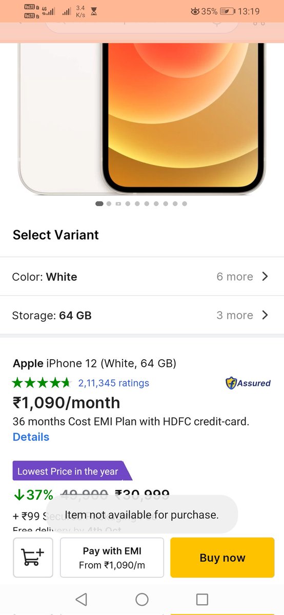 khoraniya21's tweet photo. Price कम कर दो जब खरीदा तो  Not for sales aa rha h
 #flipkartscam https://t.co/0nb7blV7Q4