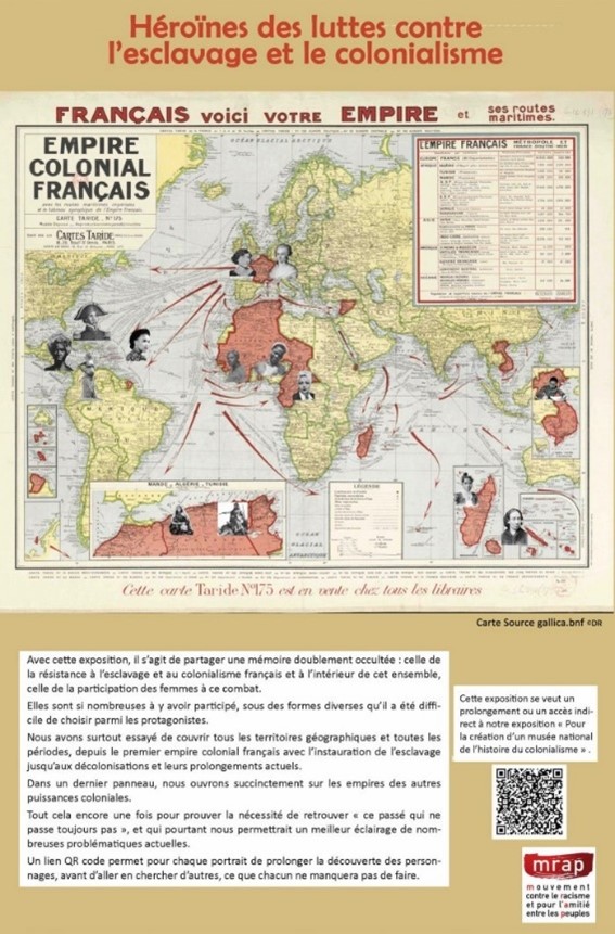 🖼 À travers cette exposition, le MRAP souhaite mettre en lumière une mémoire souvent négligée : celle de la résistance à l'esclavage et au colonialisme français.

➡️ En savoir plus : mrap.fr/-campagne-pour…

#exposition #mrap #antiracisme #esclavage #colonialisme #héroïnes