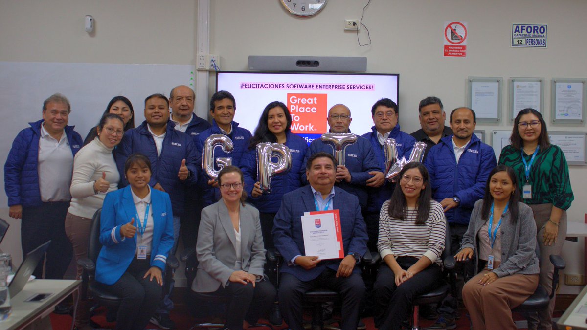 sesitdigital's tweet photo. ¡Estamos de celebración en SES! 🏅 Nos enorgullece anunciar que hemos sido reconocidos oficialmente con el certificado de Great Place to Work . #GreatPlaceToWork #OrgulloSES #TalentoYBienestar #SomosSES https://t.co/NKU6Ok2hi1