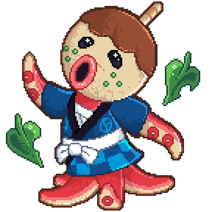Sil3ntReign's tweet photo. Pixquare pixel drawing of Zucker from ACNH!
We wanted to try this new pixel art program and I’m in love, highly recommend for pro and new pixel artists! This is based off a posca doodle we made in our sketchbook. 5x original size.
#pixelart #animalcrossing #Zucker #pixquare https://t.co/Y9ISJMEkAI