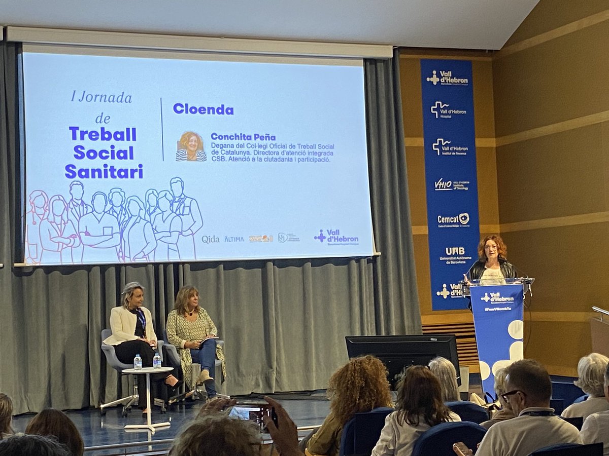 “Hem de sumar i ens hem de fer fortes professionalment. Les #treballadoressocials ens hem d’empoderar”…“cal lluitar a nivell estatal pel reconeixement del #tssanitari” 💪🏻 Conxita Peña. Degana <a href="/treballsocial1/">Col·legi de Treball Social de Catalunya</a> <a href="/conchitapega/">conchita peña</a> <a href="/icscat/">ICS. Generalitat</a> <a href="/vallhebron/">Vall d'Hebron</a> <a href="/salutcat/">Salut</a>