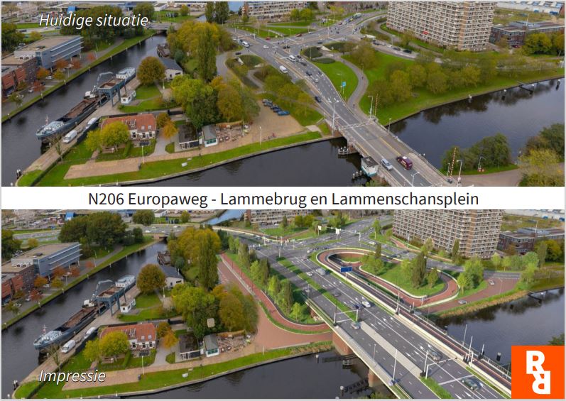 🐟Van deze plek vluchtten de Spanjaarden 450 jaar geleden weg. Leiden was ontzet!
🗝Hier halen we #Leiden van het slot. We verhogen de Lammebrug en verbreden de N206 Europaweg.
⌛Omdat hier Schans Lammen stond, krijgt de brug een mooi gedenkteken. <a href="/RijnlandRoute_/">RijnlandRoute</a> #3oktober