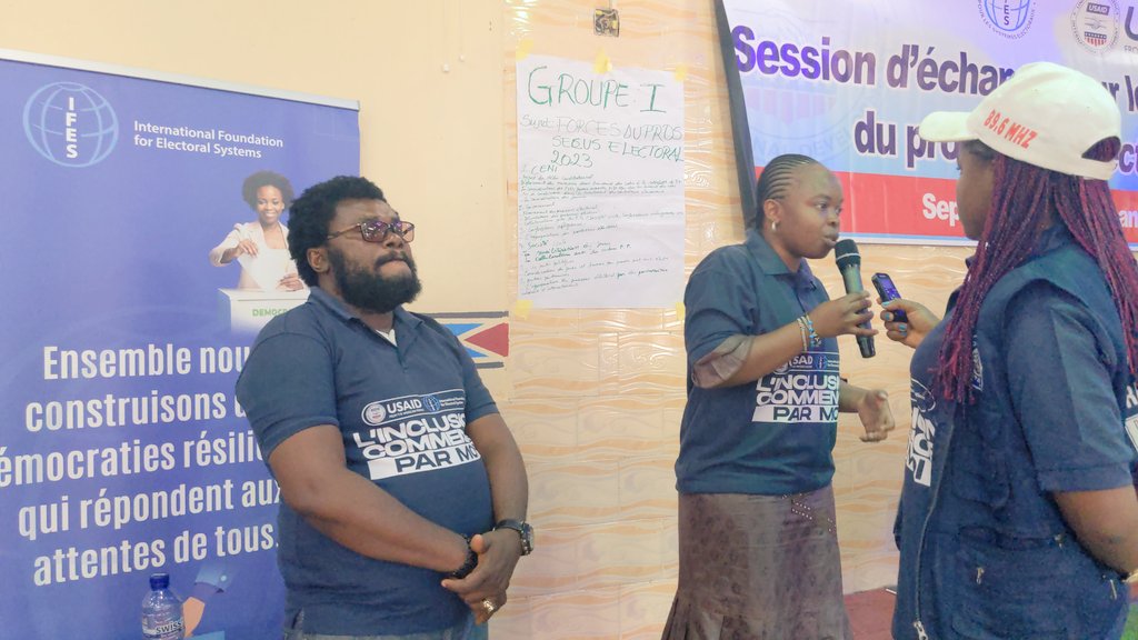 YafungaH's tweet photo. Kisangani 🇨🇩: invitée par @IFES1987b ce mardi 1.10.24 pr prendre part à la session d'échanges d'expériences sur le processus électoral 2023 .  Ensemble nous construisons des démocraties résilientes qui répondent aux attentes  de tous.@cenirdc
@CorapRdcongo https://t.co/MqFVifv5lM