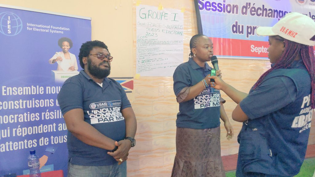 Kisangani 🇨🇩: invitée par @IFES1987b ce mardi 1.10.24 pr prendre part à la session d'échanges d'expériences sur le processus électoral 2023 .  Ensemble nous construisons des démocraties résilientes qui répondent aux attentes  de tous.<a href="/cenirdc/">Ceni-RDC</a>
<a href="/CorapRdcongo/">CORAP RDCongo</a>
