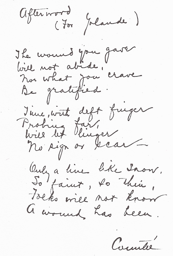 raymaxwell55's tweet image. #modpolive a treat for Modpo folks on Twitter. Here is an unpublished poem from Countee Cullen (buried in Alain Locke&apos;s papers at Howard U.) full of depth and emotion.