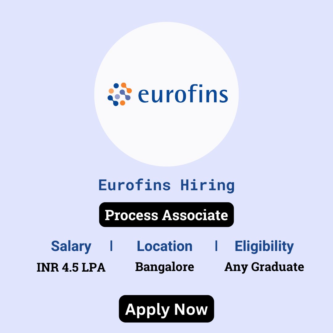karthikpattadi's tweet image. 🔍 Eurofins Off Campus Drive 2024 🔍

💼 Job Role: Process Associate

🔗 Apply Here: zurl.co/jliq 

💬 Join Our WhatsApp Group: zurl.co/HzO9

#Eurofins #OffCampusDrive #ProcessAssociate #Careers2024 #JobOpportunity