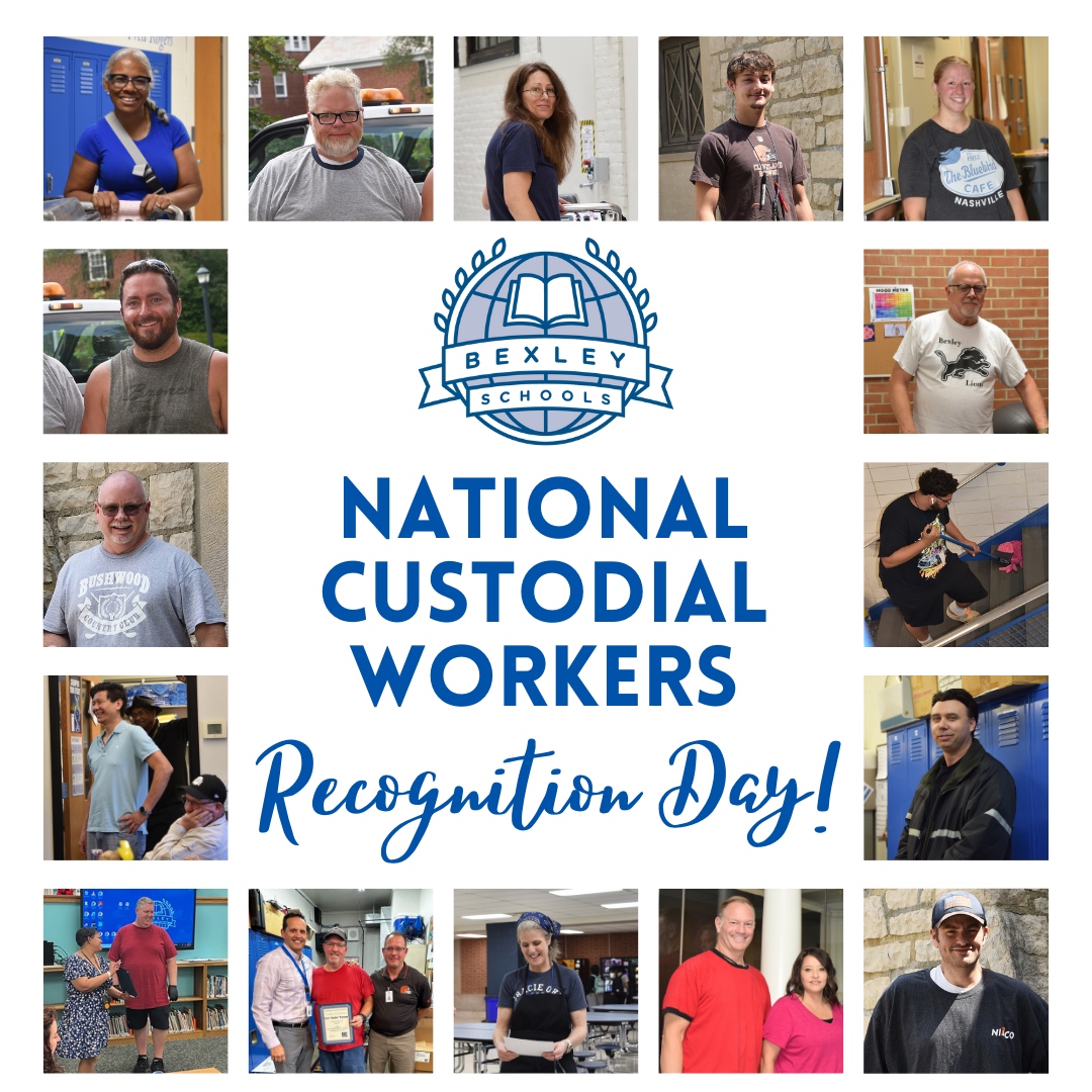 🧹✨ Happy National Custodial Workers Day! Today, we celebrate the hardworking custodial and maintenance teams who keep our schools clean, safe, and running smoothly. While not everyone is pictured, we appreciate each and every one of you for your dedication! 🧽 #BexleyCitySch...