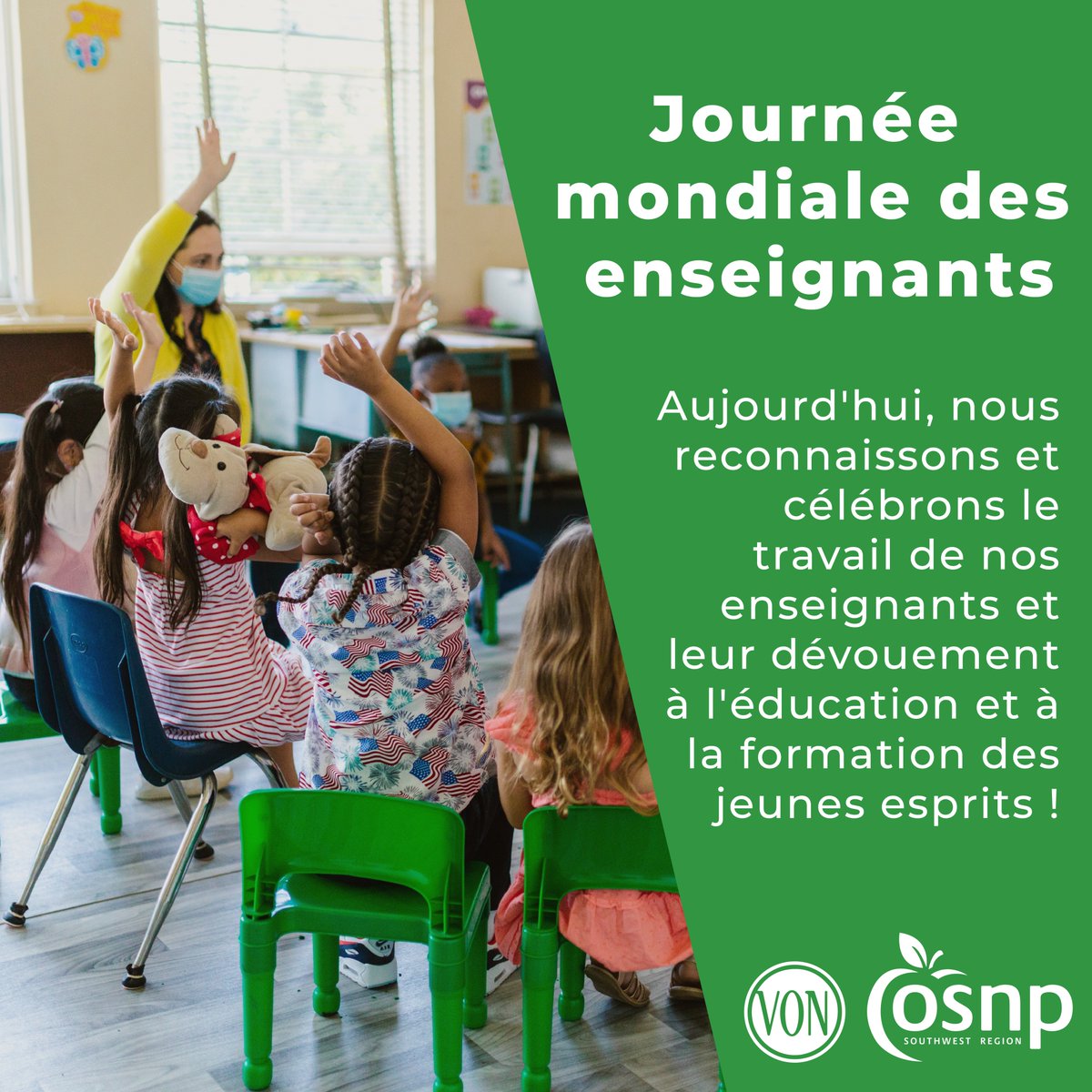 Happy #worldteacherday! On top of teaching and inspiring the young minds of the future, teachers often take on the role of Student Nutrition Program volunteer. Today we thank teachers for their dedication to providing students the skills, knowledge, and fuel they need to succeed!