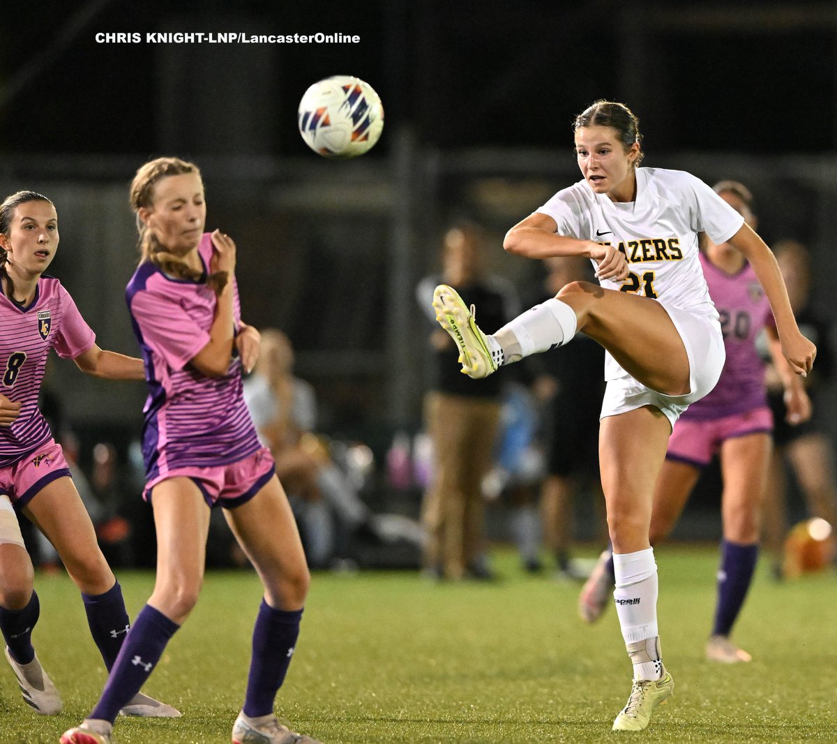 phojoknight's tweet photo. Lancaster Catholic gets the golden goal in OT for the 3-2 win over Lancaster Mennonite in L-L League sect. 4 girls soccer Tuesday night at Clipper Magazine Stadium in Lancaster @LancasterSports @LancasterOnline @dbyrneman @CoachNLeonard @LancasterMenno 📷 https://t.co/mnaMadtTmo https://t.co/WoGTYrbipn