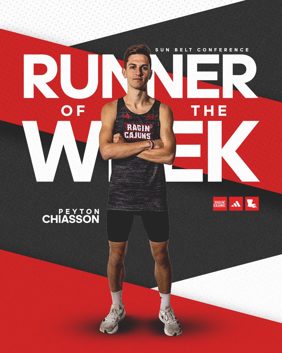 With a win and a 4-mile PR, Peyton Chiasson is your <a href="/SunBelt/">Sun Belt</a> 𝗥𝗨𝗡𝗡𝗘𝗥 𝗢𝗙 𝗧𝗛𝗘 𝗪𝗘𝗘𝗞

#GeauxCajuns