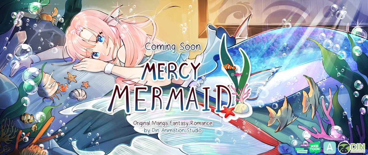 Mercy Mermaid มังงะเรื่องใหม่จาก ดิน แอนิเมชัน
ติดตามได้ทาง Facebook, Webtoon, Read a Write
แล้วพบกัน เร็ว ๆ นี้!

ผลงานจากน้องฝึกงานแผนก Comic Artist ของพวกเรา
นามปากกา : B.A. KuroREC
FB : Kurò Rec
X : <a href="/kuroBA013/">B.A. - KuroREC</a>

#DIN #DINAnimationStudio #MercyMermaid