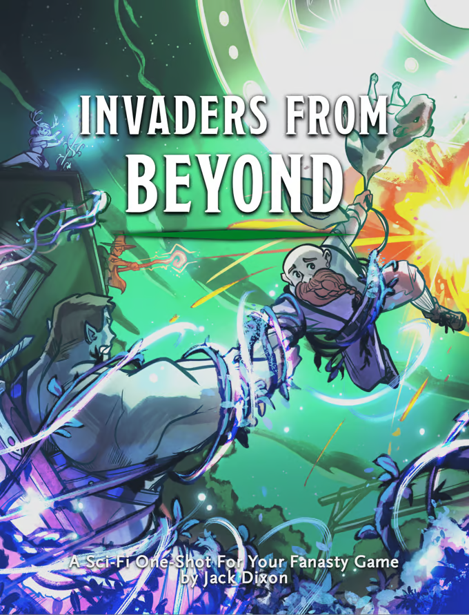 Jackaphobia's tweet image. Tired of AI-ridden #TTRPG projects? Then make sure you support @Kickstarter projects which uses real artists and writers to handcraft stories and experiences for you and your players!

Totally unrelated... Invaders from Beyond is a #DnD one-shot adventure on Kickstarter, bring…