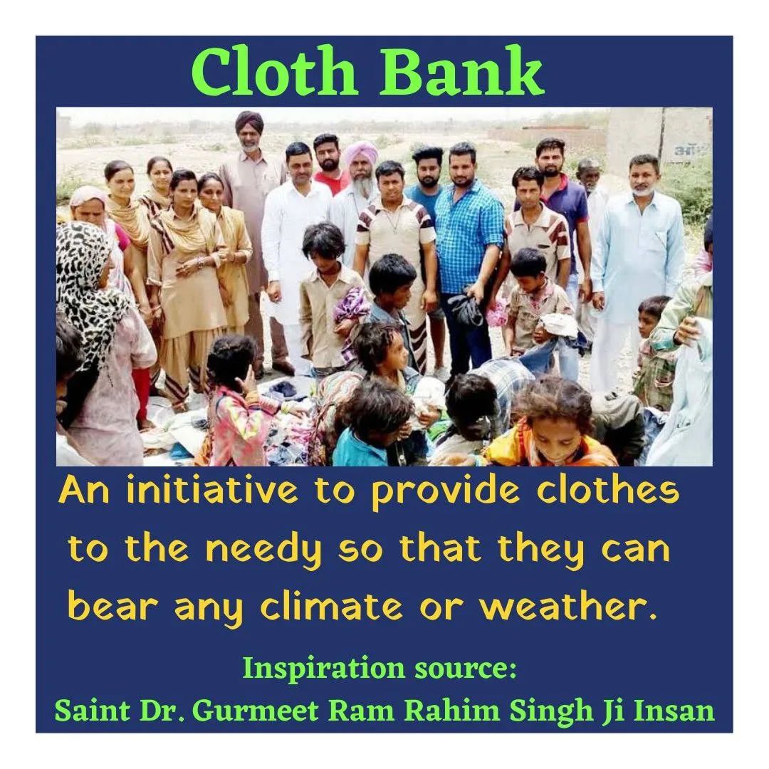 Nehainsan25's tweet photo. There are many people in our surroundings who live along roadside and don't have proper clothes. We can donate our clothes to those people, Under Cloth bank initiative many DSS volunteers are helping needy anes following the preachings of Saint Dr. MSG.
#ClothesForNeedy https://t.co/87YeeFzrgj