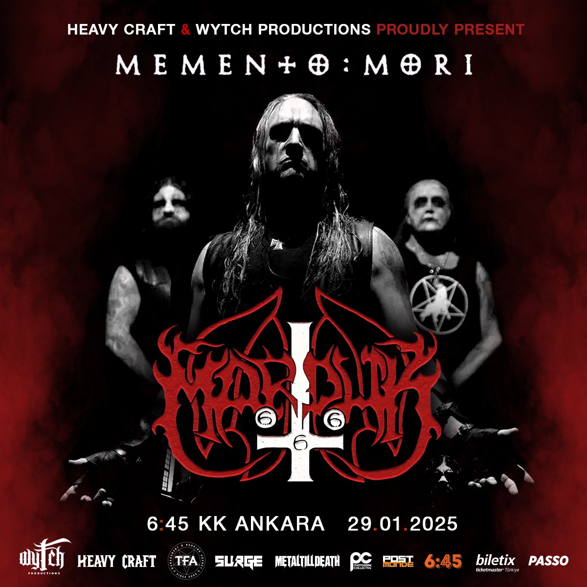 wytchproduction's tweet photo. Heavy Craft &amp; Wytch Productions Gururla Sunar: 

Black metal efsanesi “Marduk” 17 yıl aradan sonra Ankaraya geliyor.

🎫 Fiziksel biletler şimdi sınırlı sayıda Ankara Heavy Craft’ta satışta !

Online biletler yakında @biletix @passo ve @biletinial'da satışta! https://t.co/SaQmf96ZVl