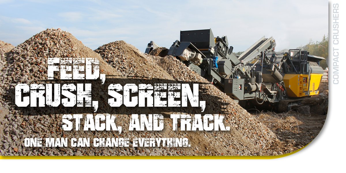 #RUBBLEMASTER Compact Crushers track &amp; crush simultaneously to windrow your material so that you reduce your dependency on loaders and stacking conveyors. 

Want more info? Give us a call at 732-752-3600 today!

#GoForTheOriginal #CompactCrusher #KeepCrushing #OnSiteCrushing