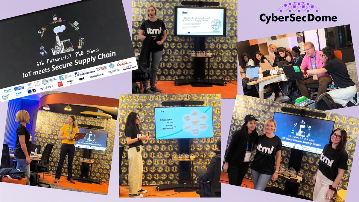 cybersecdome_eu's tweet image. @ITMLGR a key partner of #CyberSecDome delivered a combined keynote and challenge at the 6th 
#FutureIoT PhD School. The session covered &quot;Secure &amp;amp; Private #IoT #SupplyChains&quot; and &quot;Federated #AnomalyDetection.&quot; Attendees worked in teams, exploring #FederatedLearning concepts.