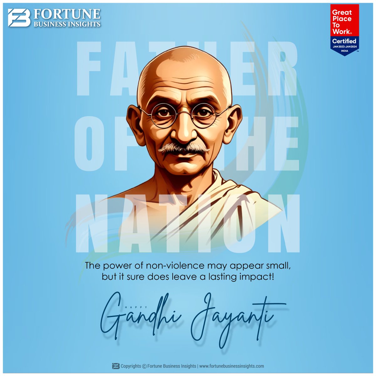 Did you know that Great Britain, the country against whom Mahatma Gandhi fought for India's Independence, released a stamp honoring him 21 years after his death? 

This is a subtle reminder to choose non-violence &amp; peace whenever one can &amp; be a part of the change we hope to see.