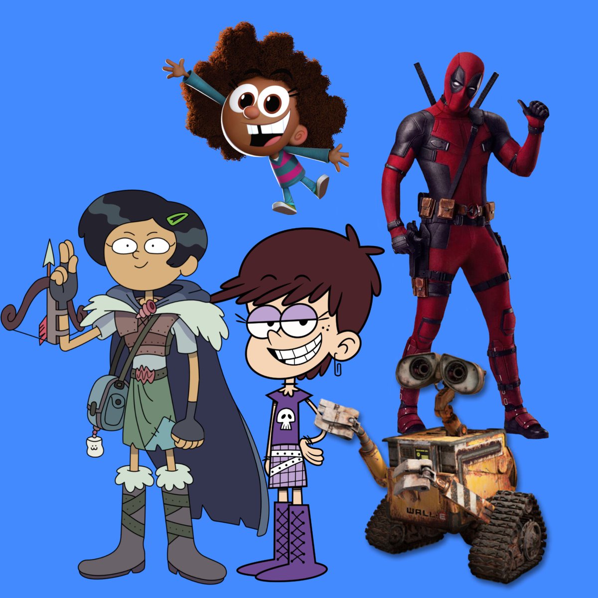 DanielLoud97's tweet photo. Here are my five!! 👍🏼♥️
#TheLoudHouse #Nickelodeon #LunaLoud #TheFairlyOddParentsANewWish #Deapool #DeadpoolAndWolverine #WallE #Amphibia https://t.co/YZiC7YPiHk