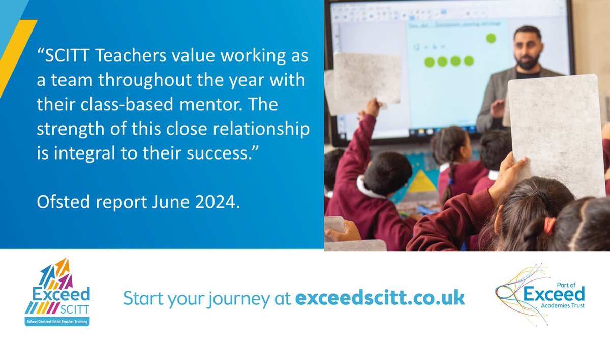 We will be accepting applications online from the 8th October! but you can start viewing our codes and putting your application together now: buff.ly/3Bqtqh9 
#traineeteachers #traineeteachersupport
#WeExceed #ExceedSCITT #Leeds #Bradford #Traineeteachers #teachertraining
