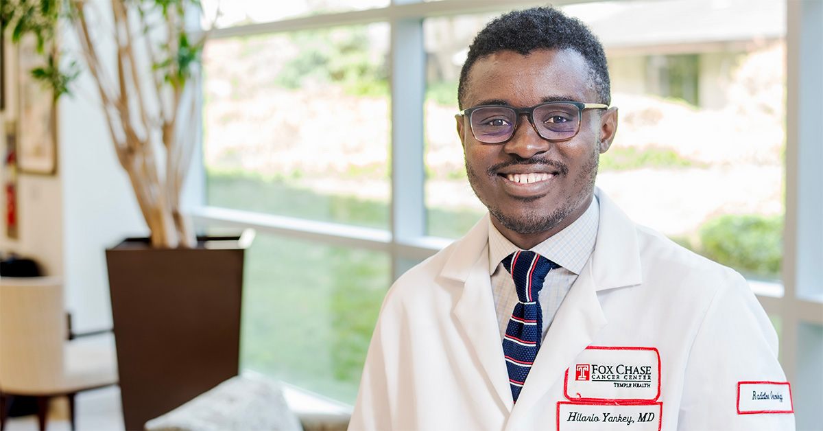 Hilario Yankey, MD, MBA, recently joined Fox Chase as an Asst Professor in the Dept of Radiation Oncology. Yankey begins serving in this role following his completion of the Radiation Oncology Residency and Fellowship Training Program at Fox Chase in June: bit.ly/4eguisk