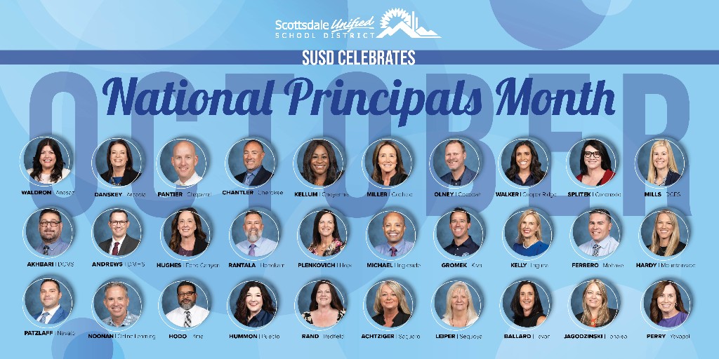 October is #NationalPrincipalsMonth! From ensuring our students receive the best education to fostering a positive school culture, these leaders are truly the heart of SUSD 💙 This month, take a moment to thank our principals for all they do! #ElevateExcellence