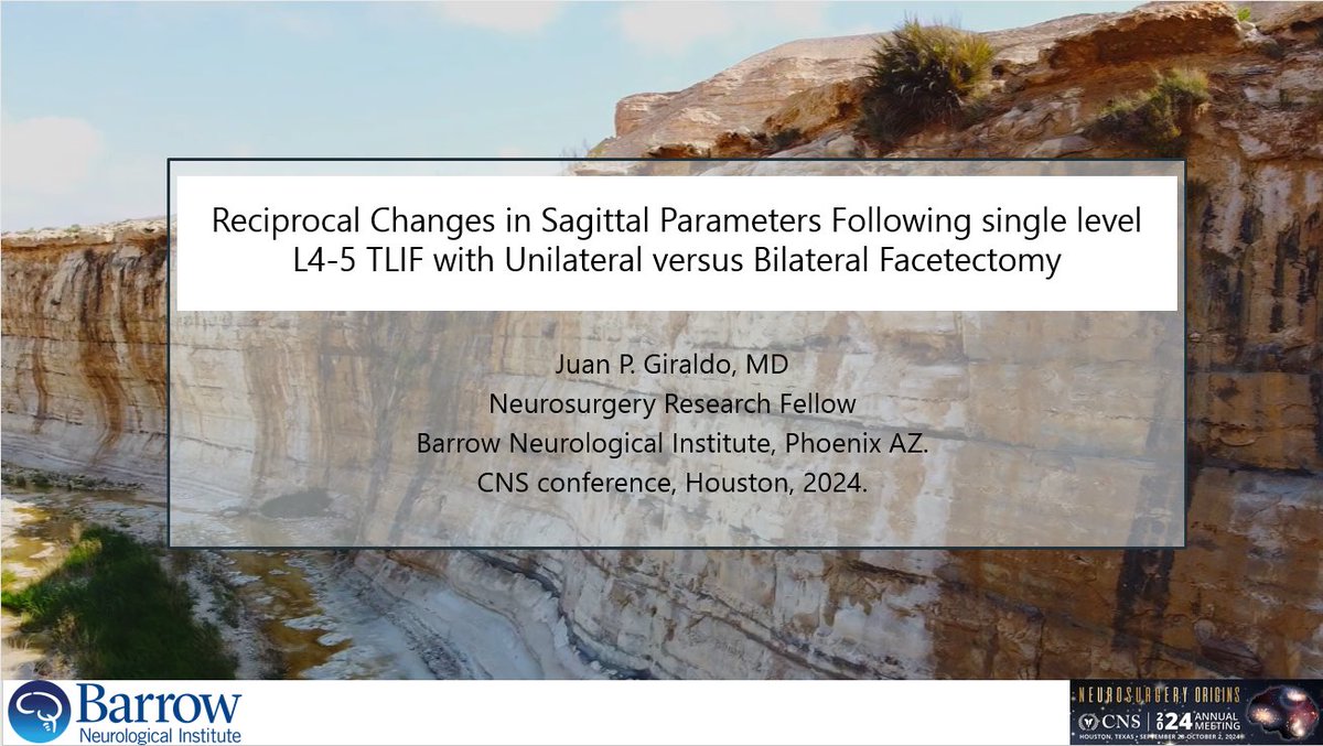 JuanPGiraldoMD's tweet image. Wrapped up an incredible day at #CNS2024! Honored to have shared our team's research at @BarrowNeuro. Grateful for the opportunity to connect with neurosurgery innovators &amp; leaders. Already looking forward to next year! #neurosurgery #CNS2024