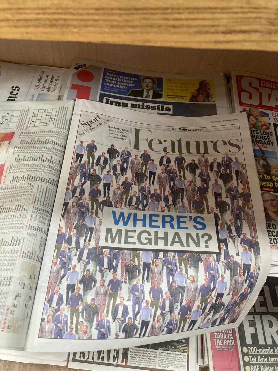 louisekyme's tweet photo. Saw image circulating of Daily Telegraph supplement front cover and couldn’t believe it was real. Popped to my corner shop… lo and behold yes they really did go this low. How can this level of corporate bullying against one woman be ok? #meghanmarkle #princeharry #dailytelegraph https://t.co/8VPJpaiXst