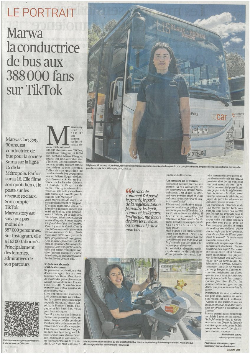 TransportsSuma's tweet photo. Très fier de notre conductrice Marwa et de tous nos conducteurs ! 😄 https://t.co/bBfHvbsnYr