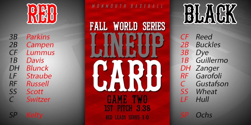 Game 2 is today! Black looks to extend the series and Red looks to bring in their 9th FBWS #RollScots