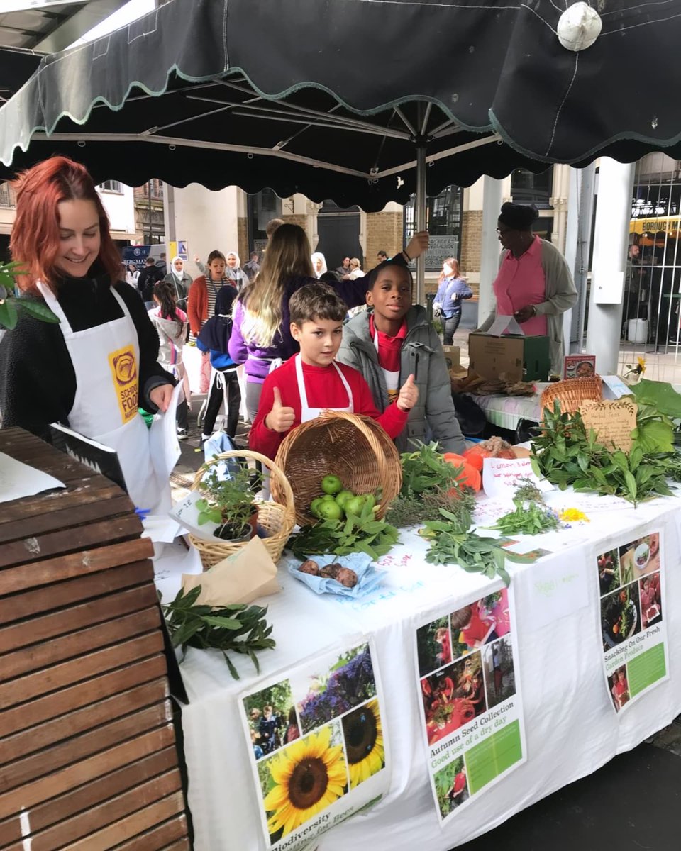 Well done to our market traders today. They did a fantastic job selling our garden produce @boroughmarket, telling our story and making contact with the general public! @schoolfoodmatters
