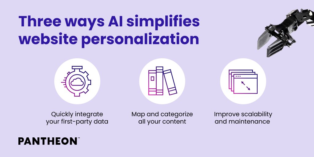 getpantheon's tweet image. #AI 🤝 #WebsitePersonalization: the ultimate dream team  

Here are 3 easy ways AI can help make your website more #accessible and manageable! 👇
ow.ly/lCUK50Tqpj6