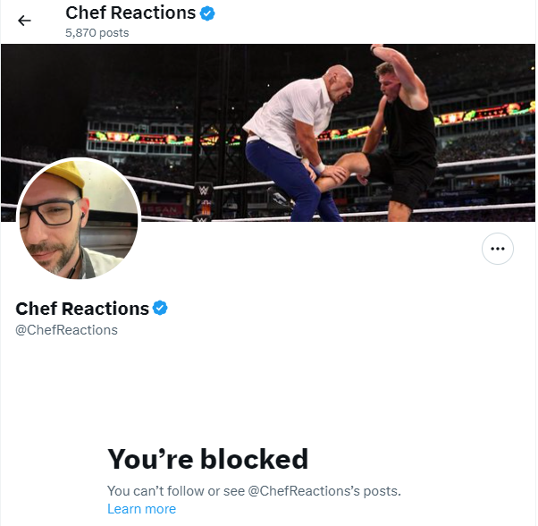 KingOfFreeTime's tweet photo. This dude critiques other people when they try to cook something.
I call him out on it for being a #Bully and she blocked me
PATHETIC #ChefReactions https://t.co/atUmP1XqeJ