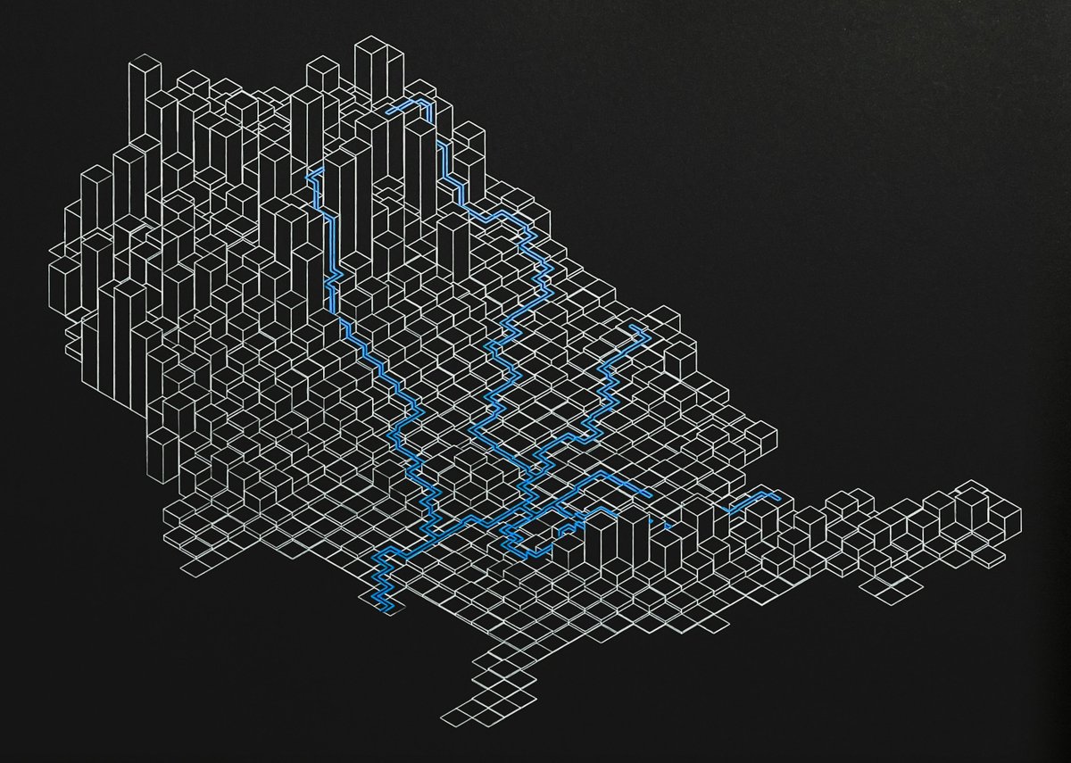 Just one of these left. Once it's gone, I'll move on to Mississippi River system elevation study II. timwallace.art/product/missis…