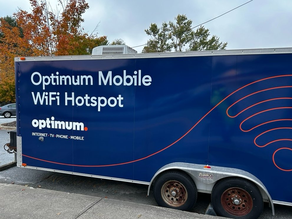 For those currently experiencing service interruptions due to damage from Tropical Storm Helene, Optimum has set up a WiFi trailer where residents are welcome to stop by and connect to WiFi and charge up your devices at 717 S Grove St, Hendersonville NC 28792.