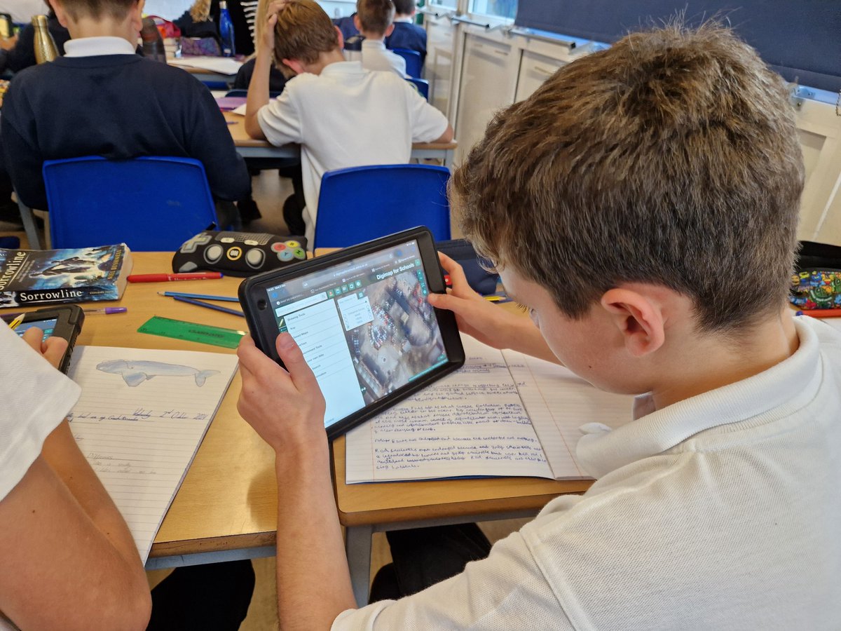 GM_CE_School's tweet photo. We are Geographers! Year 6 were comparing Great Missenden from 1890 to 2024 using #digimaps on the iPad. They found similarities and differences and explained what surprised them. The fact we had trains in 1890 was a real shock! #WAC #geography #community https://t.co/VLvNQFeWWH