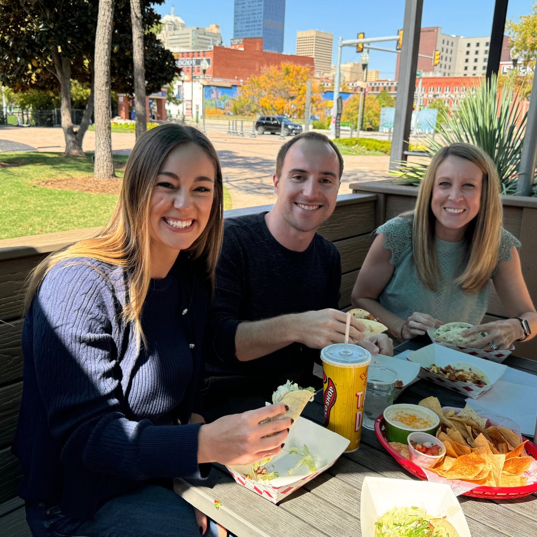 We had a great time yesterday celebrating National Taco Day at <a href="/FuzzysOKLA/">Fuzzy's Taco Shop</a>! 🌮