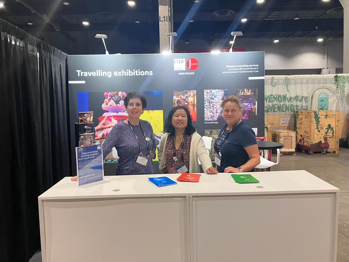 universcience's tweet image. We had a fantastic time at #ASTC2024 @ScienceCenters in Chicago! Our team promoted @Universcience, @citedessciences and @palaisdecouvert&apos;s traveling exhibitions and exciting upcoming projects. Thanks to everyone who stopped by our booth #220! 🌍💡 
#Science #Touring #Exhibitions