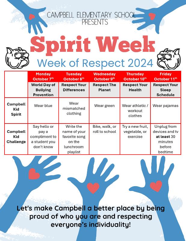 Hey Campbell Kids - Are you ready for #WeekofRespect?!?!?!
