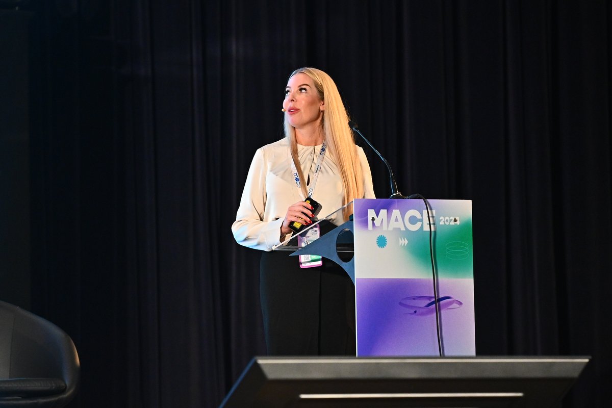 MACEaviation's tweet image. Samantha Wilson, Associate Director at GOOSE Recruitment, shared key findings from the MRO &amp;amp; Engineering Survey, offering valuable insights. ✈️🔧

#MACE2024 #MROSurvey #AviationEngineering #IndustryInsights #FutureOfFlight