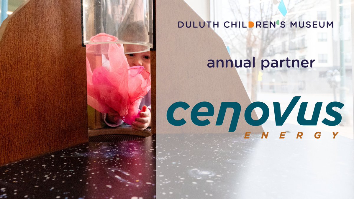 A huge thank you to <a href="/cenovus/">Cenovus Energy</a> for being an annual partner with the Duluth Children's Museum for the 2nd year in a row!
Their continued support helps us provide safe, engaging, and educational play experiences to children and families across our community.