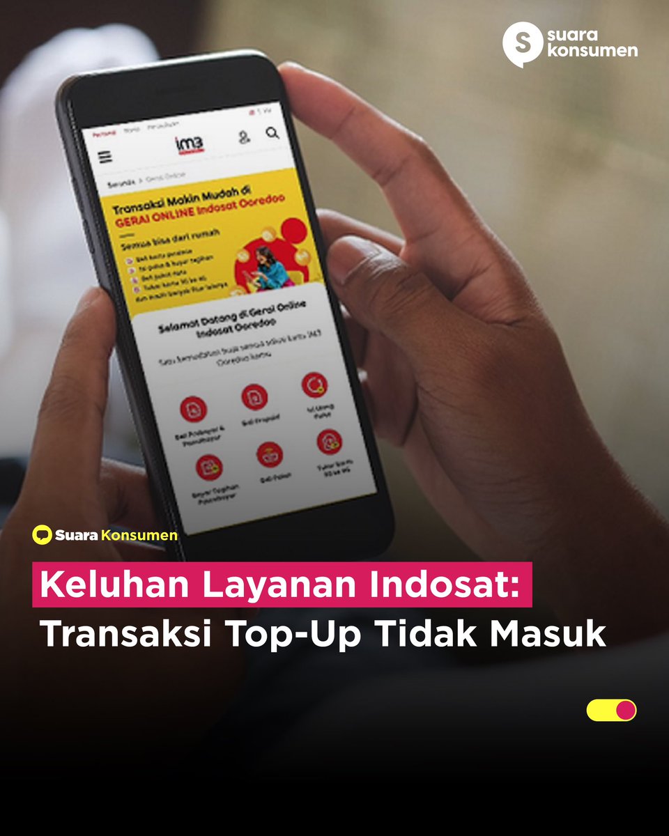 suarakonsumen_'s tweet photo. Kasus pengisian saldo @indosatim3 tidak masuk kembali terjadi. Kejadian ini berawal dari pelanggan yang mengisi saldo melalui aplikasi iSimple menggunakan platform DANA. 

Selengkapnya mari kunjungi laman https://t.co/yvQnwi5IHx https://t.co/xOpAd1JLcZ