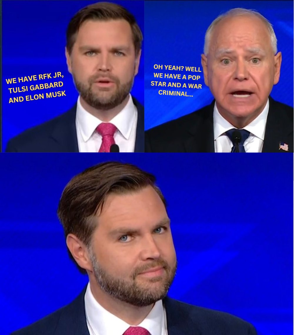 mattdayman87's tweet image. RT and like if you agree

Why did Tiananmen Tim think that was a flex???

#TiananmenTim #VanceVsWalz #VPDebate #Vance2024